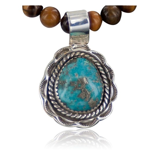 turquoise and tiger eye necklace